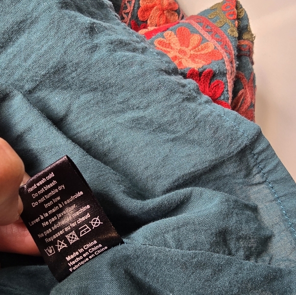 Adelyn Rae x Anthropologie Needlepoint Garden Dress Green Size 6 - Picture 11 of 14